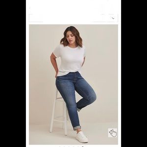 torrid BOYFRIEND STRAIGHT VINTAGE STRETCH MID-RISE JEAN BNWOT Size 14 Long